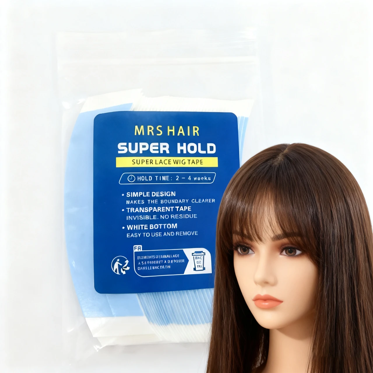 36 قطعة/180 قطعة شريط لاصق للشعر على الوجهين حزمة الأزرق الدانتيل شعر مستعار أمامي تمديد أدوات مشبك شعر لتطبيق شعر مستعار آمن #1