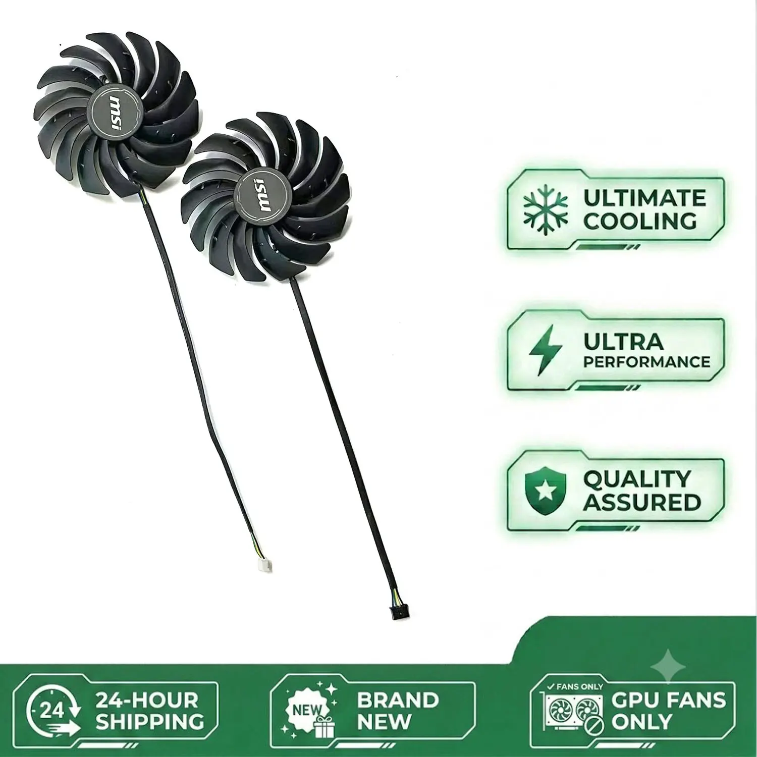 NEW Suitable for MSI RTX3070 3060 3060Ti Ventus 2X OC Graphics Card 95MM 4PIN PLD10010S12HH RX 6600 6700 XT GPU Fan