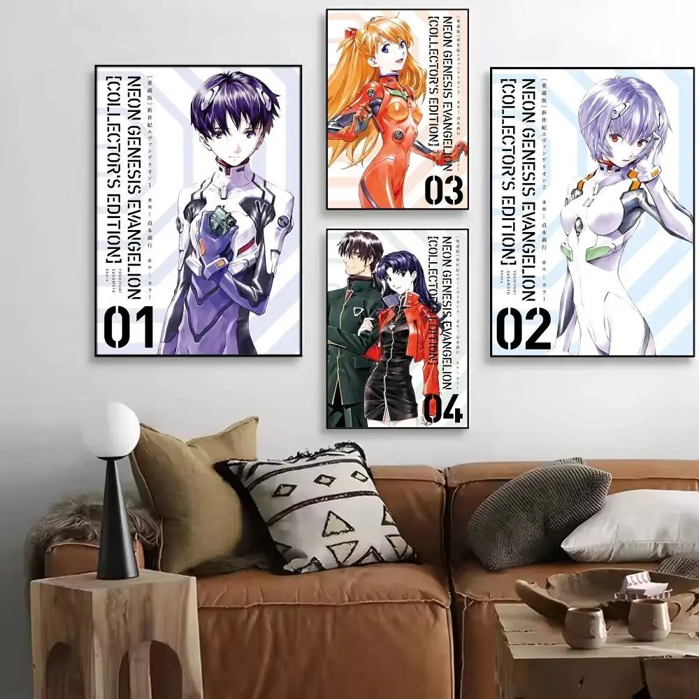 1PC Classic Animation N-NeonS G-Genesis E-EvangelionS Magazine Posters HD Print Vintage Wall Art Decor for Home Study Room