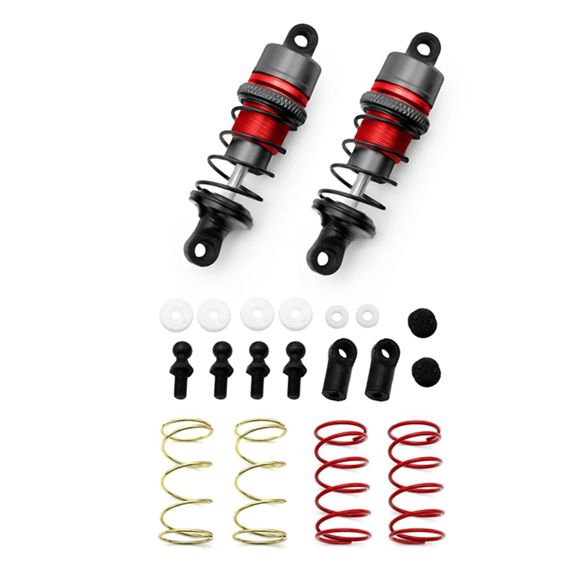 1/10 1Pair of Metal Hydraulic Shock Absorbers RC Remote Control Car Flat Racing Drift Car (63mm) Sky Blue image 5