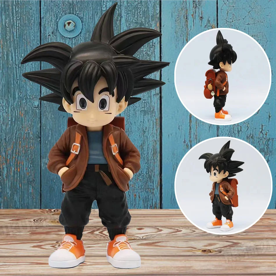 Anime son goku figuras dragon ball super estatueta modo bonito figura estátua dbz modelo pvc brinquedos colecionáveis ornamento presentes brinquedos