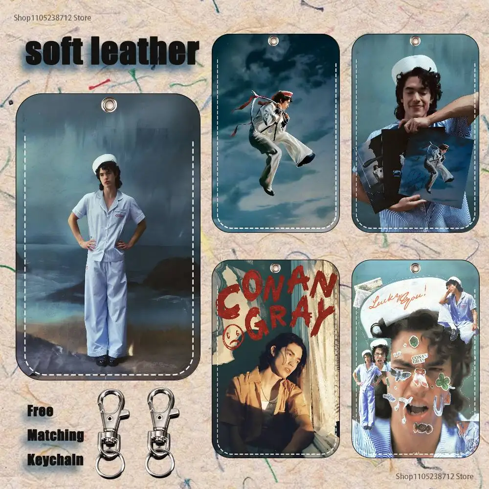 

Singer C-Conan G-Gray Holder Keychain For Bank Business Work Card Holder Student Card Protective Case Bus Card