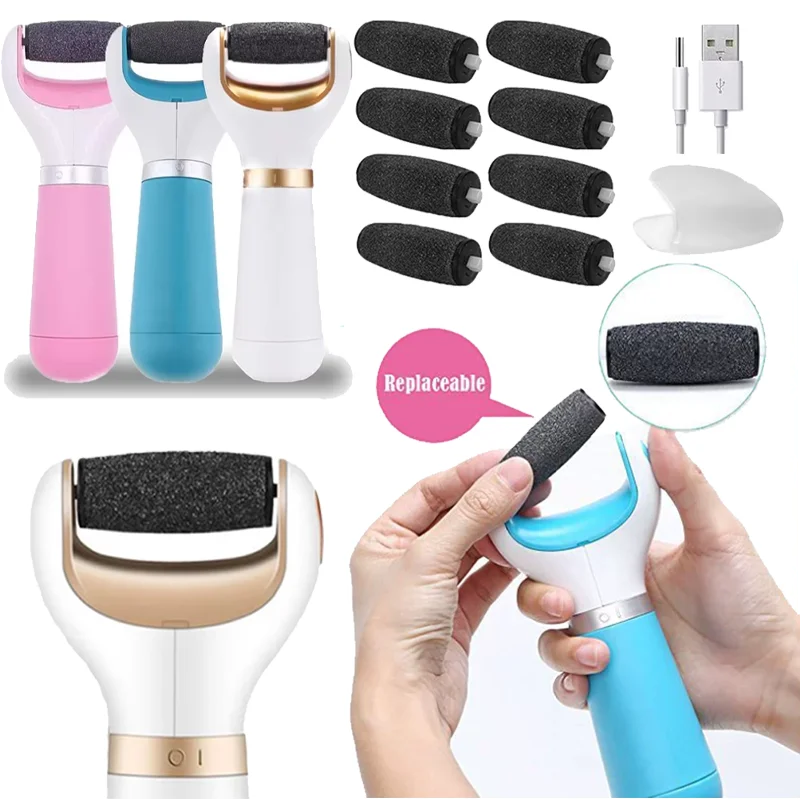 Máquina para el cuidado de los pies, producto para eliminar la piel de cutícula muerta, seco y duro, herramientas de cuidado de pedicura, lima de molienda de pies, herramienta eléctrica para la piel
