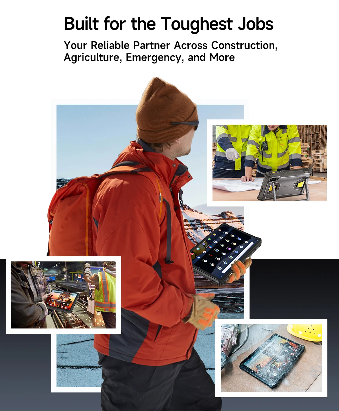 Ulefone Armor Pad 5 Pro 5G Rugged Tablet 24200mAh Android 15 Tablet 12GB+20GB RAM, 512GB ROM 64MP 120W GPS NFC