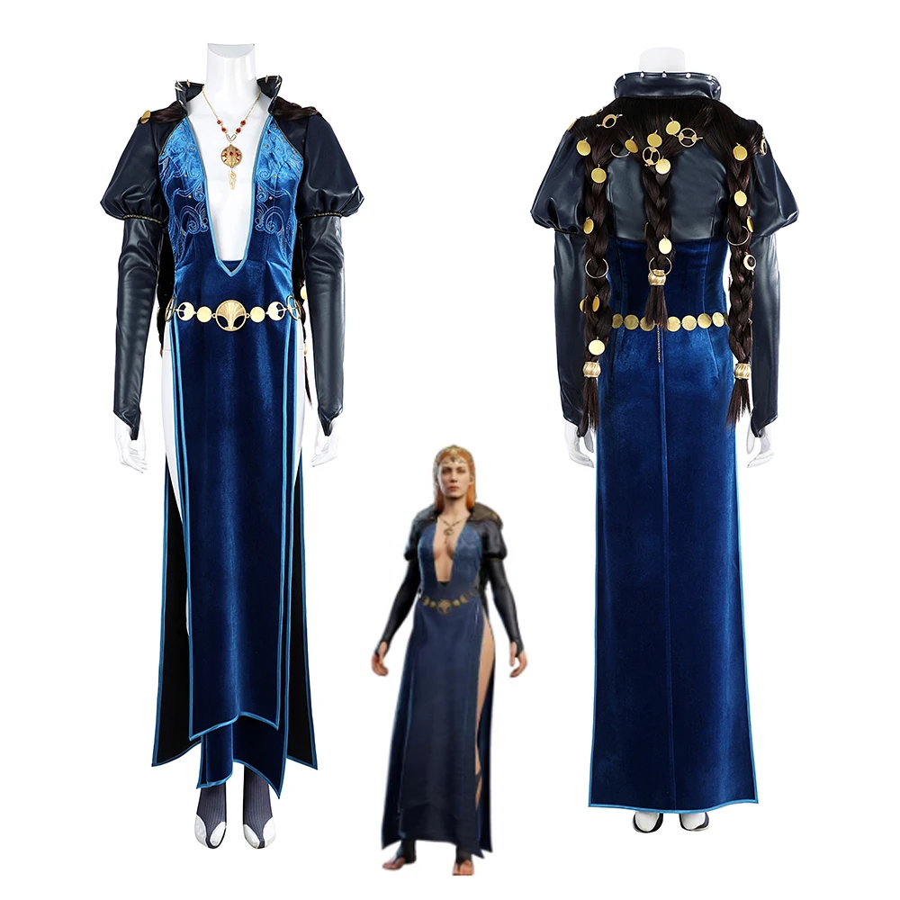 Baldurs Cos Gate 3 Mizora Cosplay Costume Adult Women Sexy Dress BG3 Roleplay Outfit Female Halloween Carnival Suit Hand Made