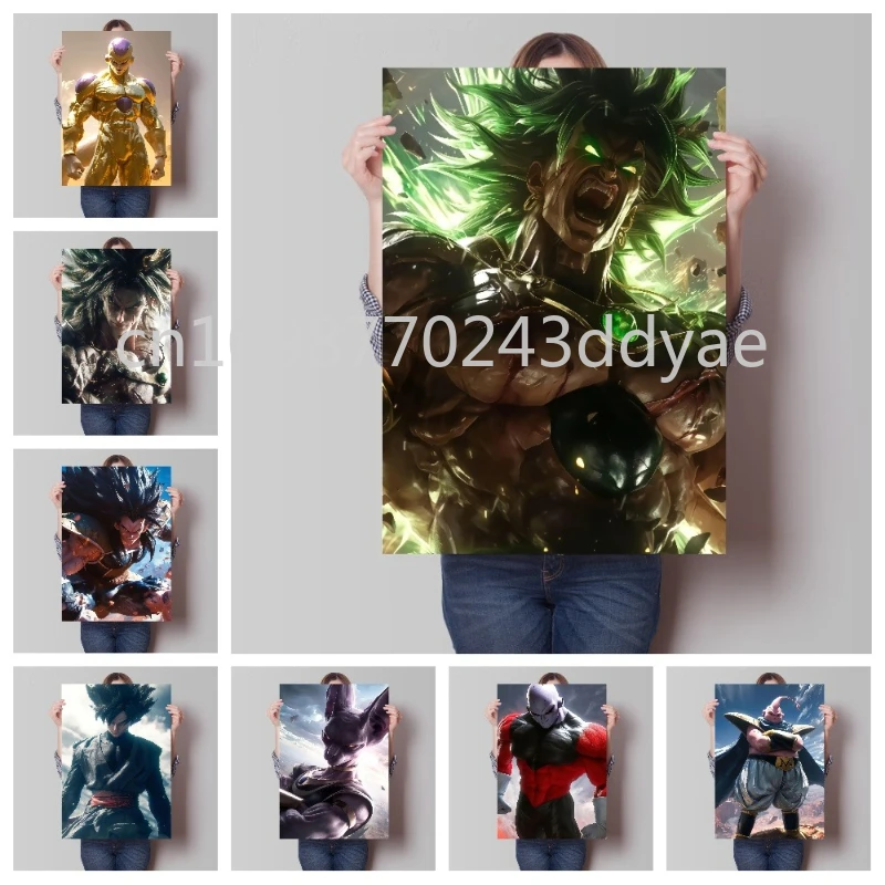 

Classic Japanese Animation Dragon Ball Goku Vegeta Cartoon Picture Mural Printing Canvas Painting Children's Bedroom Decoration