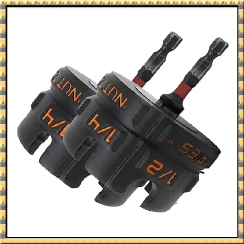 

^AT03 Верхняя насадка для сверла для быстрого снятия гаек и болтов - 2 шт. Застежка-молния для гаек для стоек кабелепроводных каналов, включает экстрактор болтов для снятия гаек