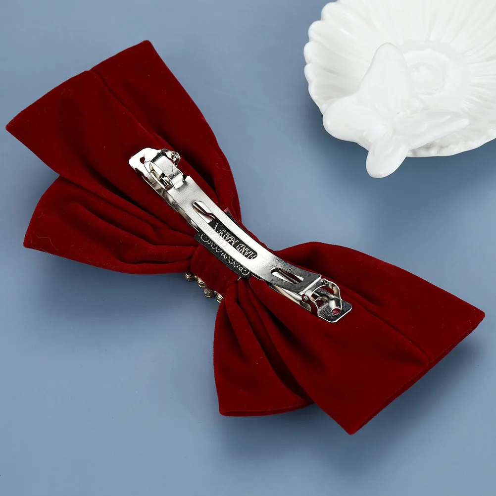 

Bow Spring Hairpins Bride Knot Clips Flannel Barrettes Ponytail Headdress for Girls Lightweight Durable Practical Short Thick
