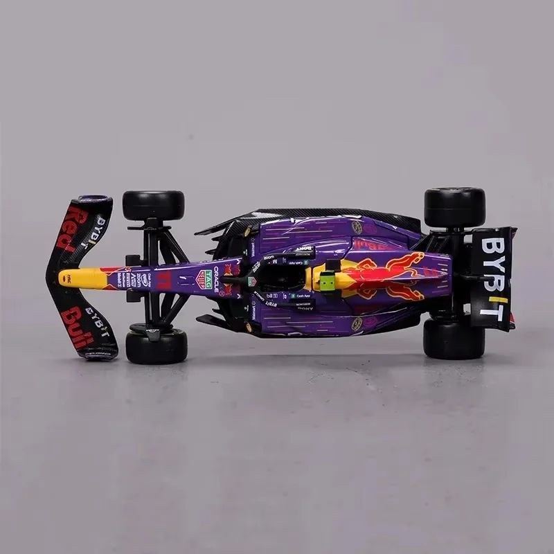 Bburago 1:43 F1 Rb19 لاس فيغاس خوذة غطاء غبار ريد بول سباق 1 ماكس Verstappen فورمولا واحد لعبة سباق جمع هدية