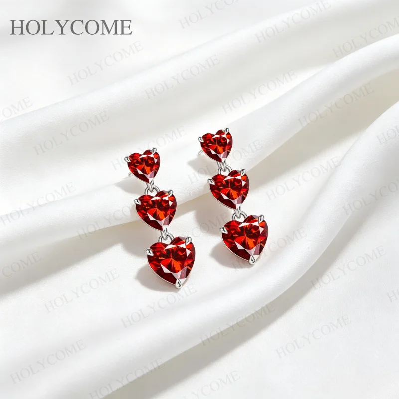 Zertifizierte 5CT Moissanit-Tropfenohrringe für Damen, Herzschliff-Ohrstecker aus 925er Sterlingsilber, Jubiläumsgeschenk, edler Schmuck – Detail 11