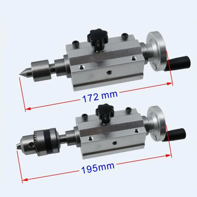 Imagem -02 - Diy Micro Torno Tailstock Assembleia Tailstock Slider B12 Drill Chuck Live Beads Máquina Spindle Set