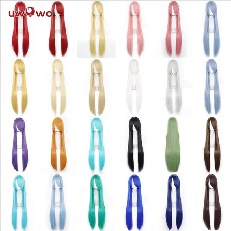 UWOWO Universal Wig Multi-colored 100CM Long Hair Long Pure multiple Colors Wigs