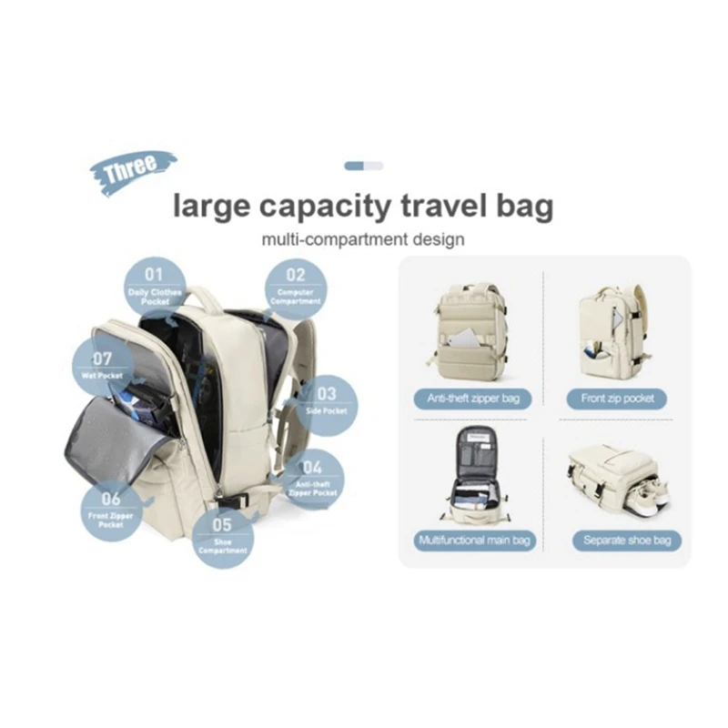 Large Capacity Travel Bag, Toiletry Bag, Portable Storage Bag, Backpack