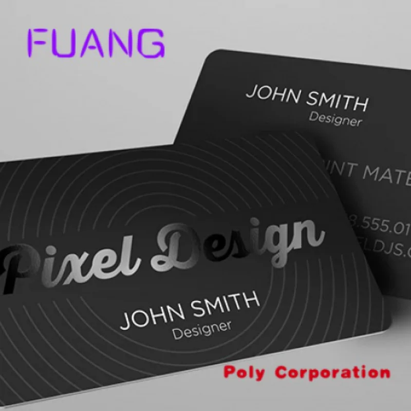 Custom  High Quality Luxury Black Spot UV Printed Business Card Printing With Own Logo