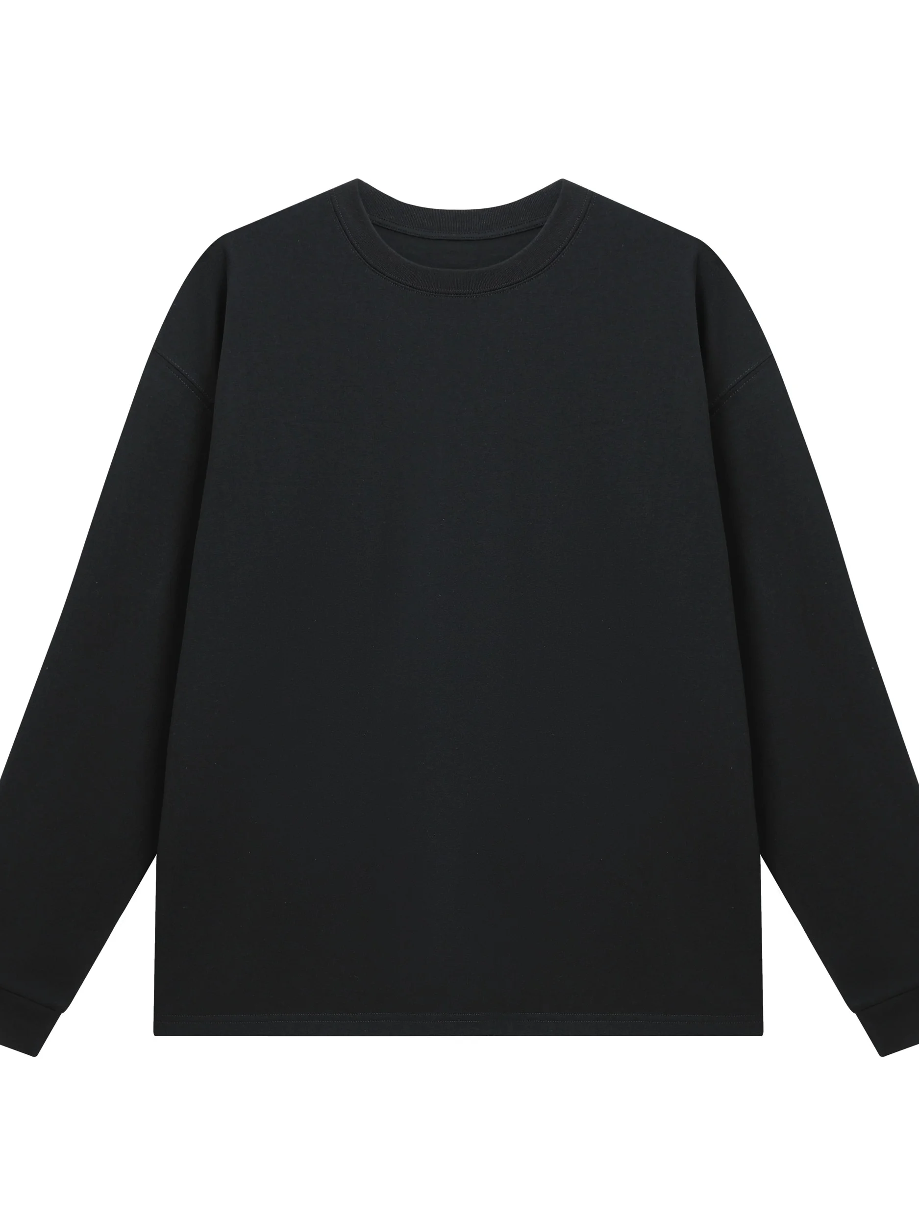 

Extra Large 300 Pou Pure Cotton Men's White Long Sve T-irt Loose Fit Gym Base irt Trendy Casual Wear