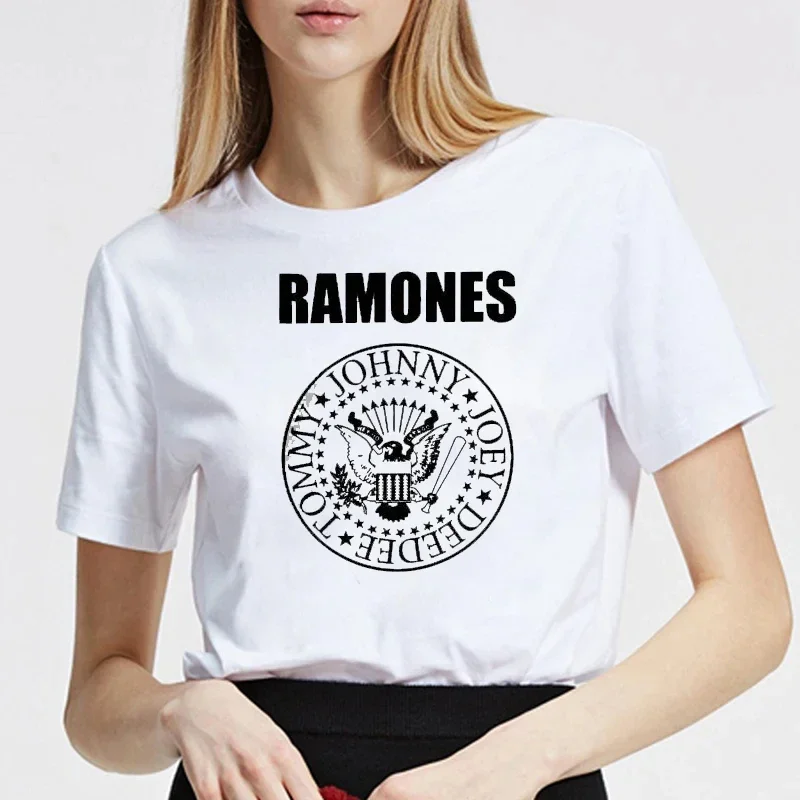 

2024 fsshion new fghfg women's Ramone seal graphic plus size T-shirt Punk Rock Forest Hills album Unisex men women T shirt