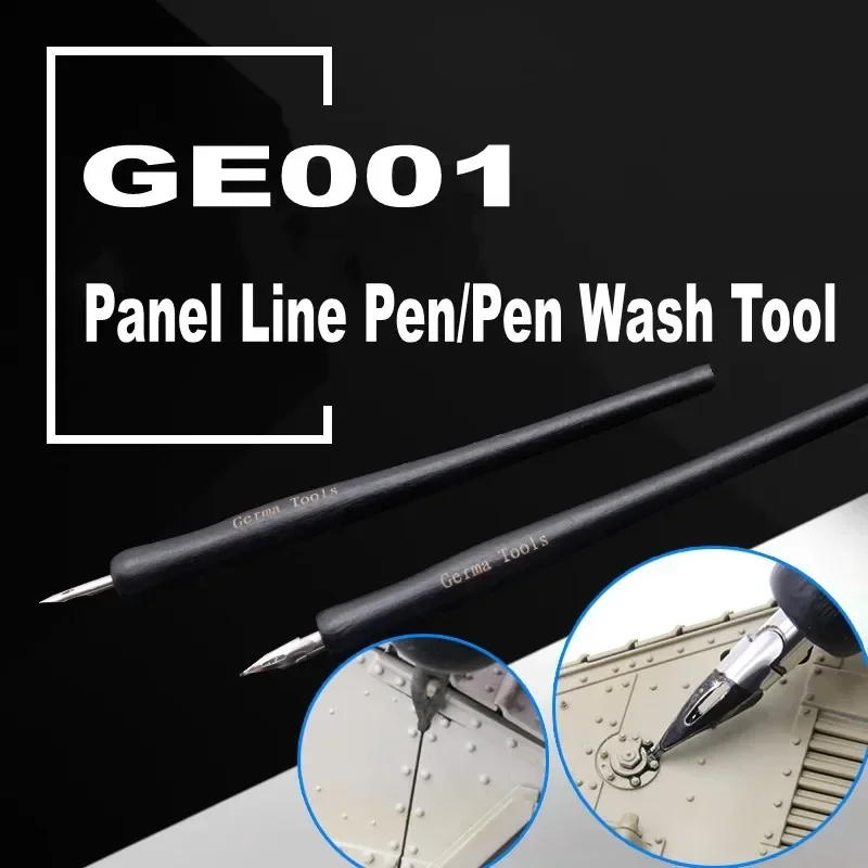 

Border Model GE001 Panel Line Pen Wooden Handle Wiping-free Leaking Pen Model Cleaning Tool for Model Hobby DIY Painting Tools