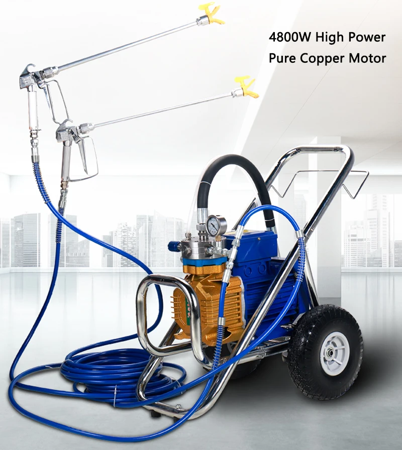 Engineering-type Emulsion paint Sprayer 4800W Full-automatic Multi-function Electric High-pressure Airless Spraying machine