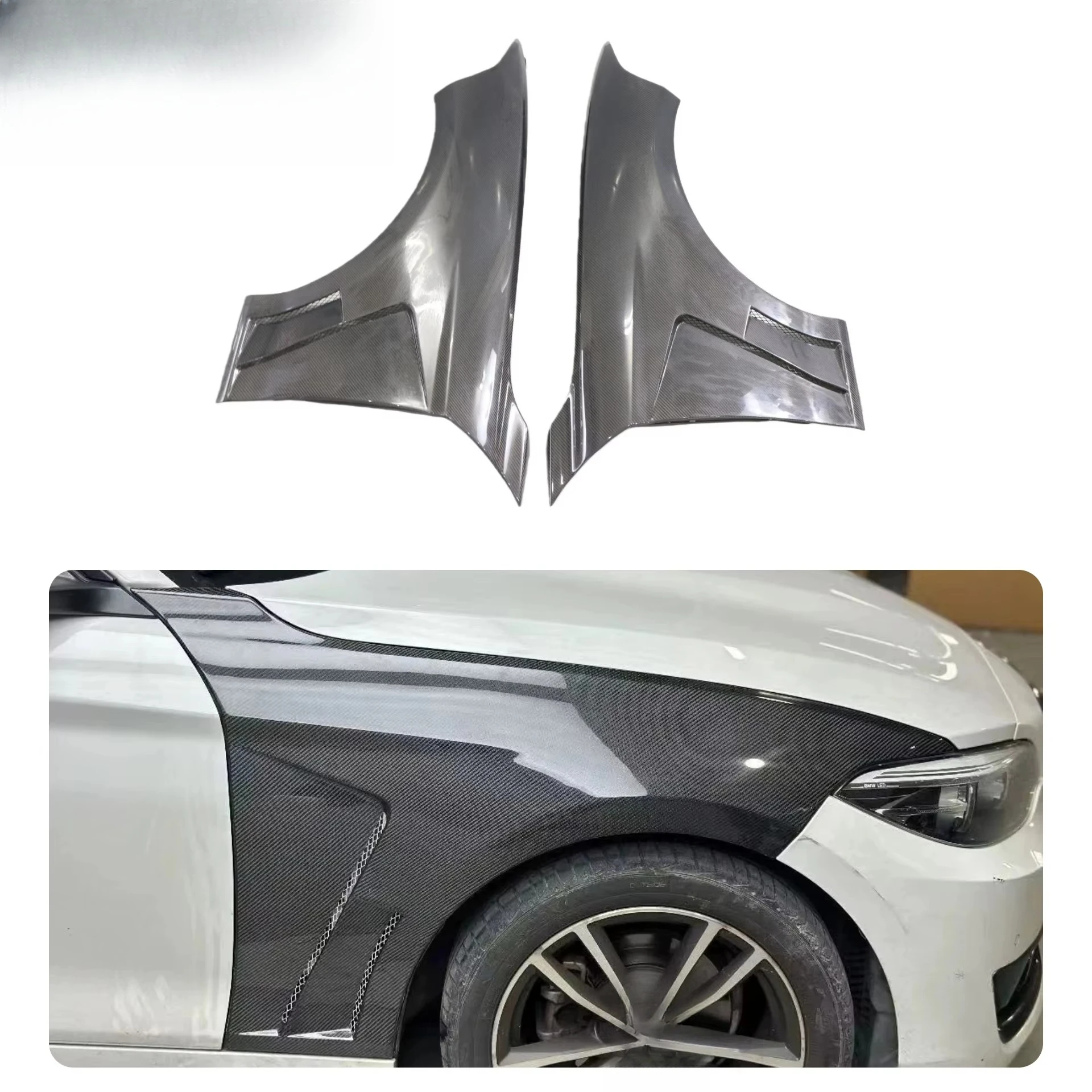 Wholesale Customized Car Performance Black Car Front Side Carbon Fiber Fender for BMW F22 Carbon Fibre Fender Upgrade