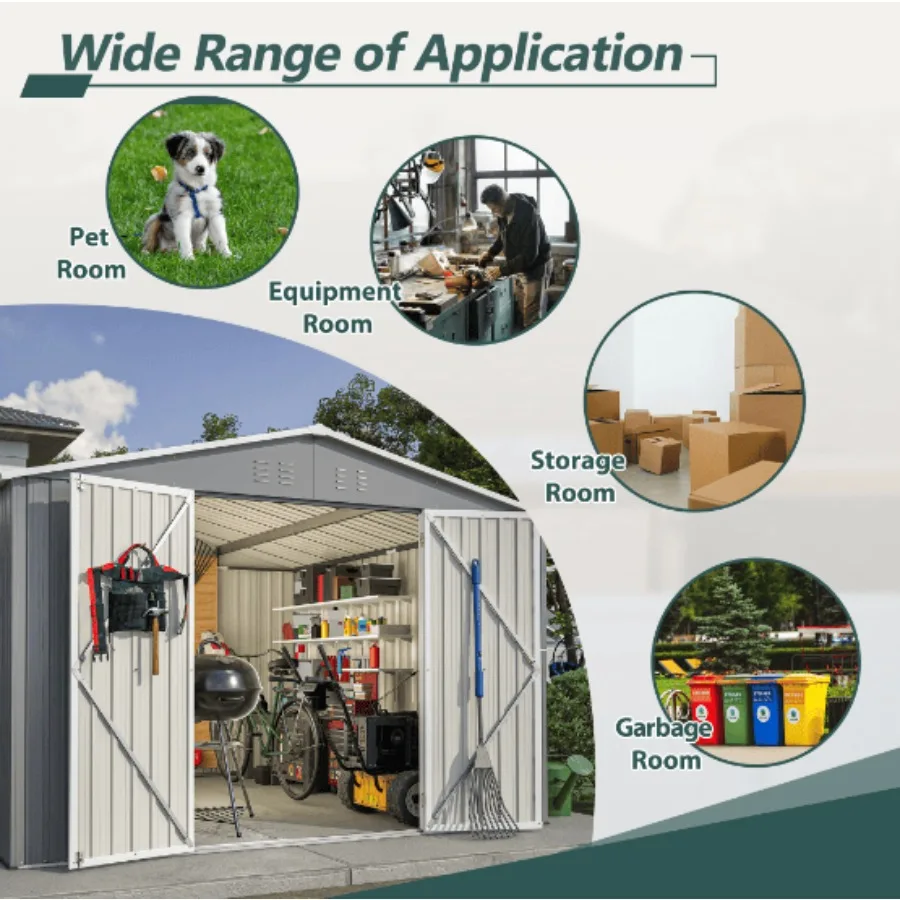 

Large Metal Tool Shed