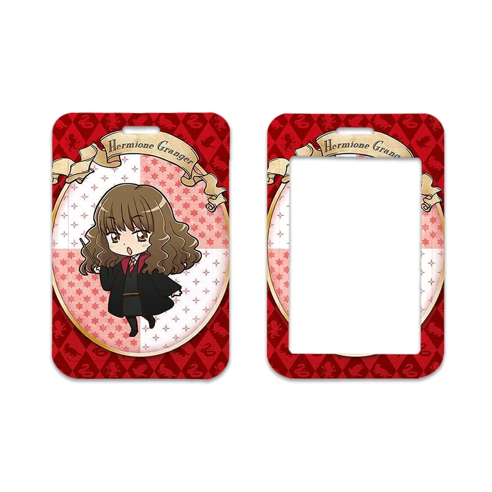 Harry Potter Identification Magic Card Holder Lanyards Cartoon Card Id Badge Holders Business Retractable Clip Keychain