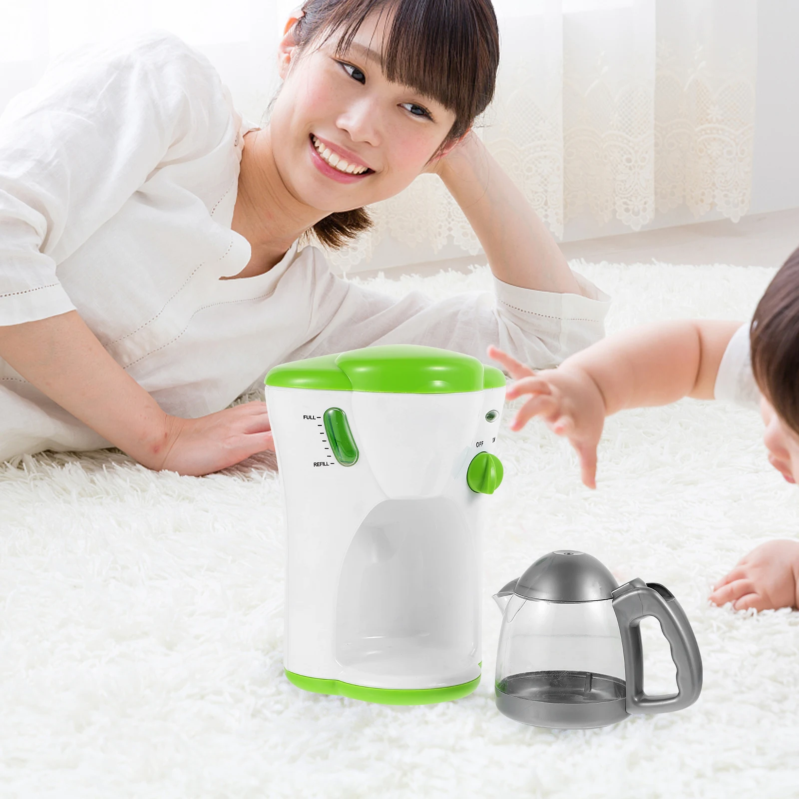 

1Pc Simulation Coffee Maker Abs Creative Play Mode Educational Toy for Kids Unique Shape Mini Coffee Machine
