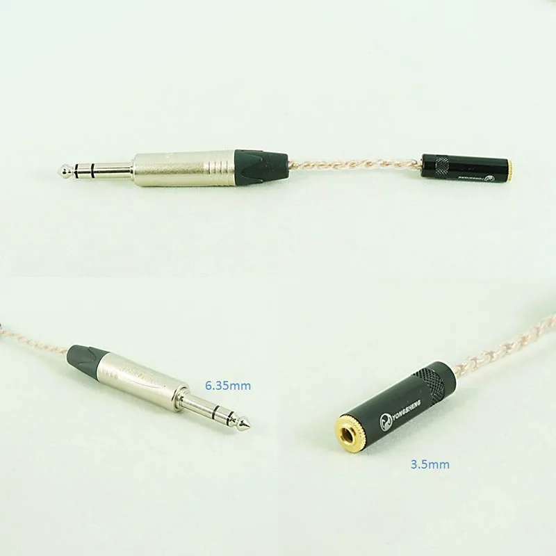 YONGSHENG Palic Pailiccs 6.35 Male to 3.5 Female Stereo Cable For Audiophile