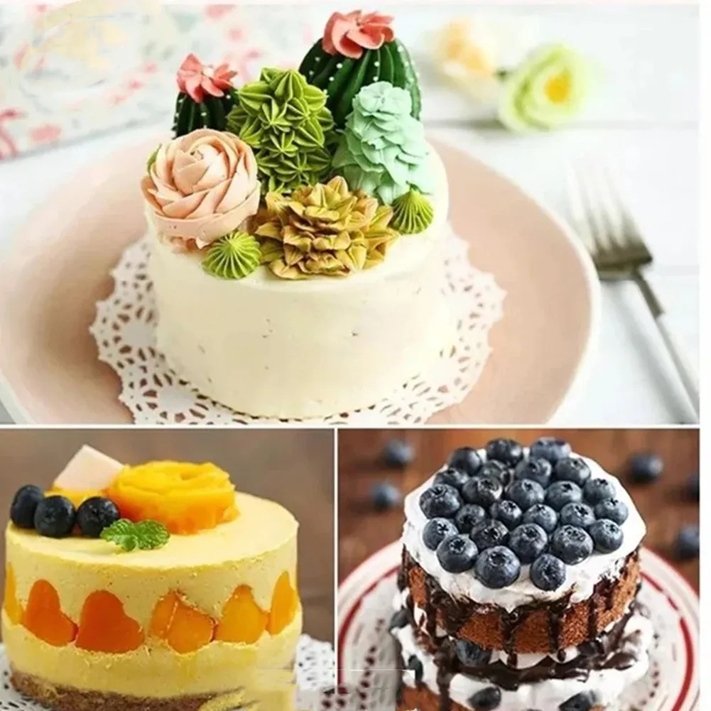 Deep 8 Inch Round Cake Tin Aluminum Alloy Baking Pan for Sponge Chiffon Mousse Cheesecake Non Heavy Duty Bakeware