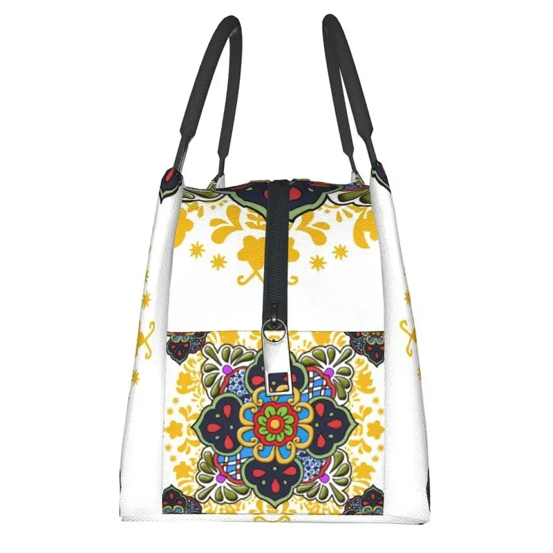 Sacs à lunch personnalisés mexicains soignés pour hommes et femmes, glacière à fleurs, boîtes à lunch isolées thermiquement pour le travail, Pinic ou voyage