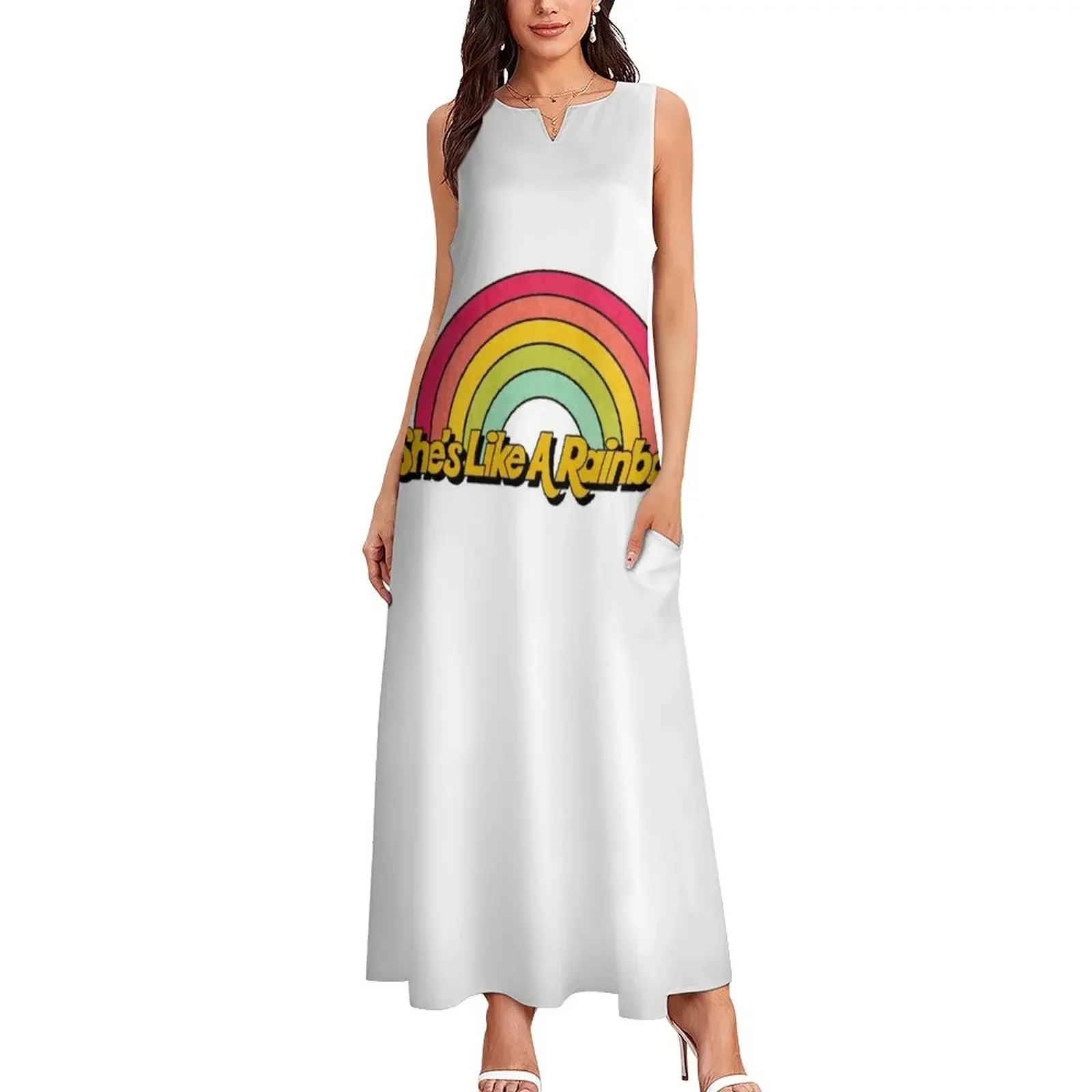 She's Like A Rainbow Vestido largo Vestido largo vestidos de verano para mujer 2025 vestido de fiesta de lujo para mujer