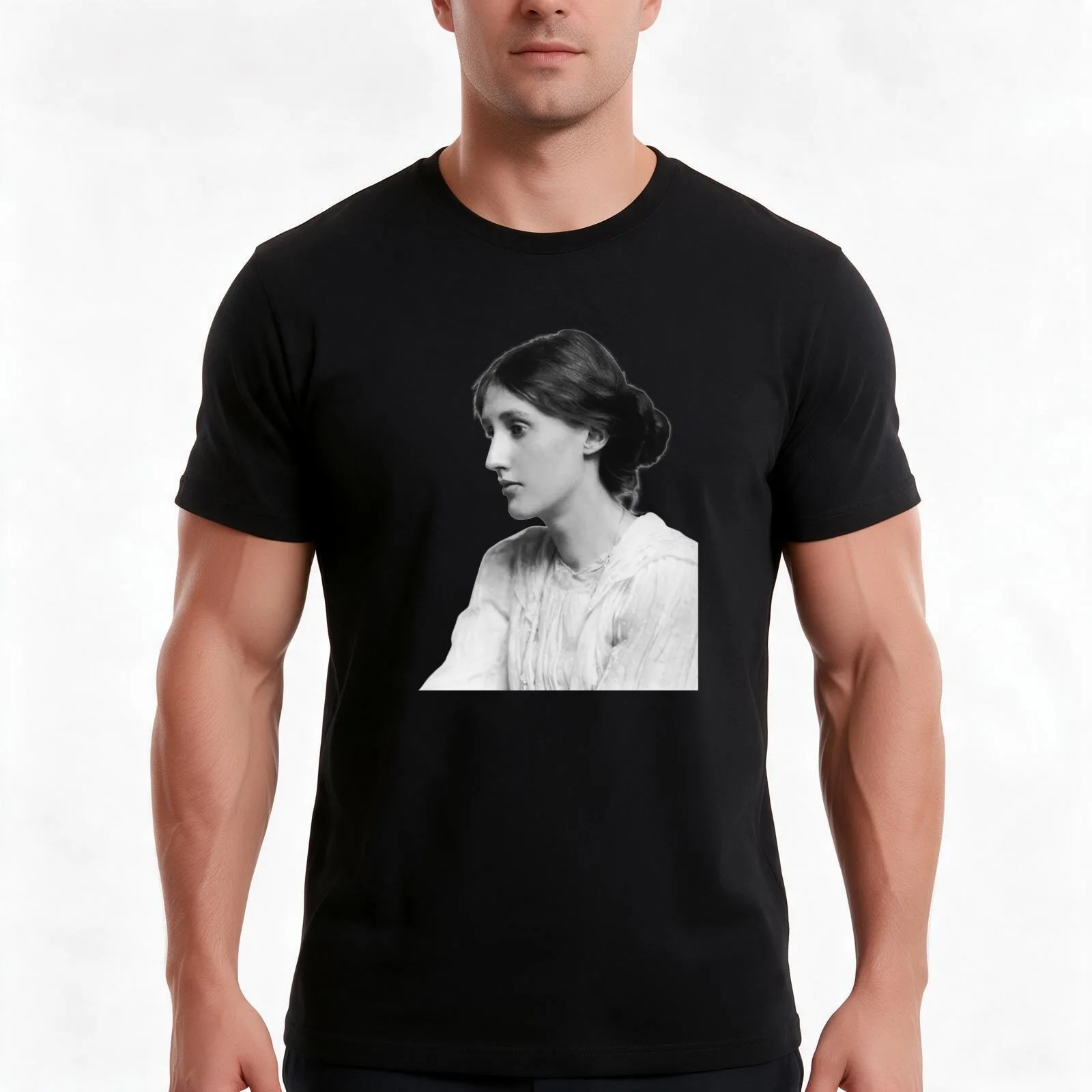 Virginia Woolf Portrait - 1902 T-Shirt Summer Casual Cotton Tee Oversized Streetwear Tops Vintage Graphic Print 100% Cotton