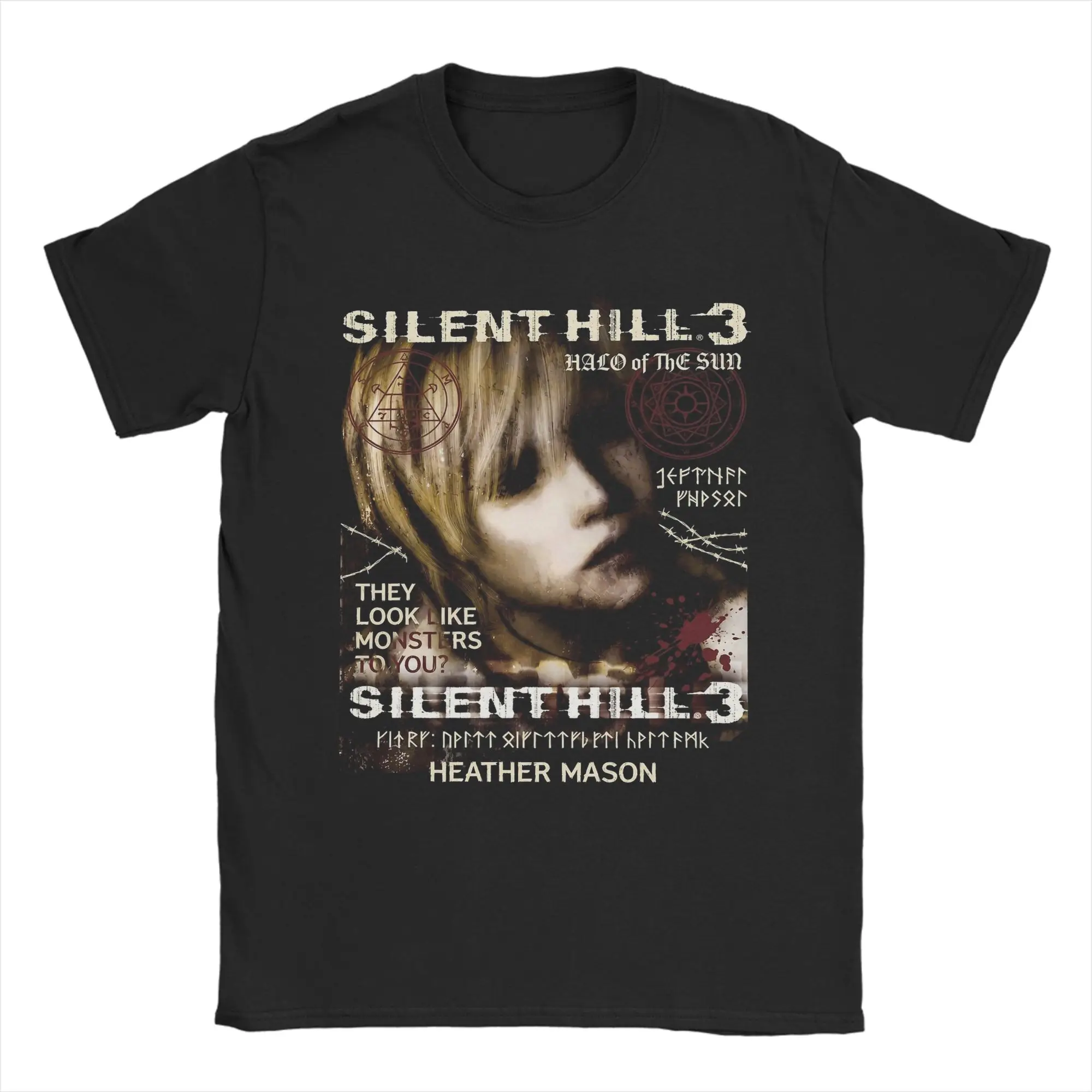 Silent Hill 3 Otherworld Rust & Blood Decay T Shirts Men's  Cotton T-Shirts Crew Neck  Tees Short Sleeve Tops Graphic Printed