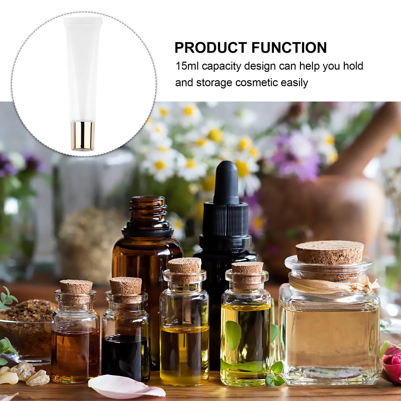 

50Pcs Lip Balm Empty Tubes 15ml Clear Plastic Squeeze Tubes Travel Lip Gloss Container Container