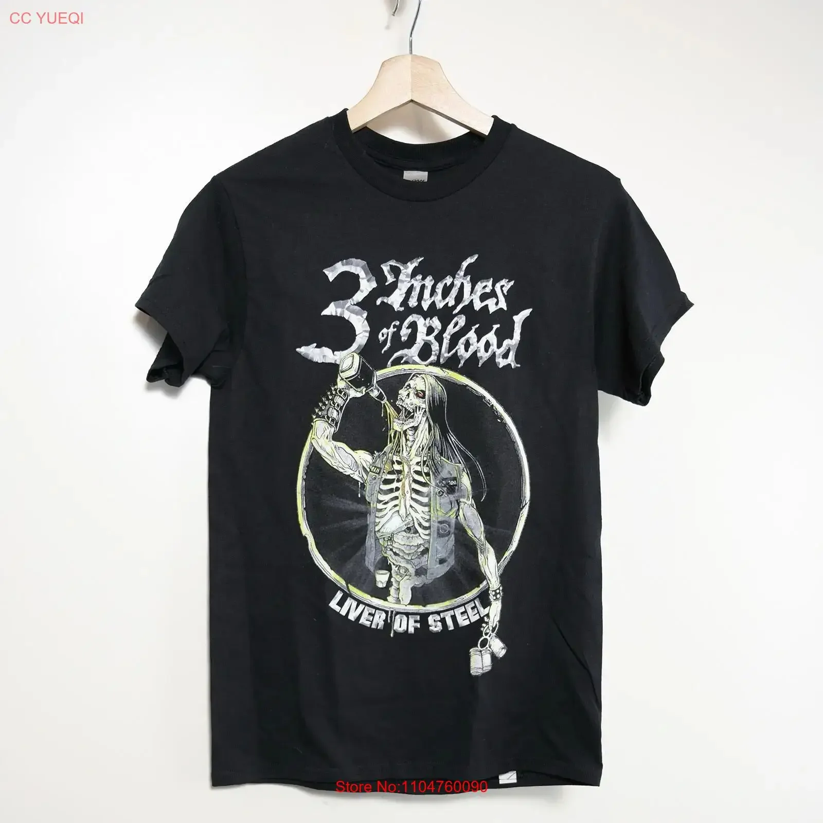 Camiseta Vintage de 3 Inches Of Blood Trashed In Seattle SA401, Lavada, con Gráfico, Estilo Casual, Versátil y Suave