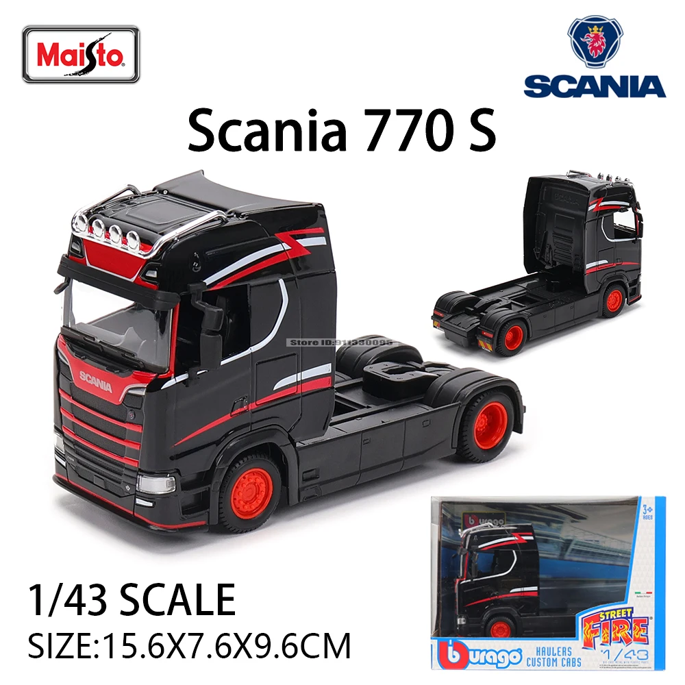 Bburago 1:43 Transport vehicle front end Scania 770 S model simulation car model alloy car toy male collection gift