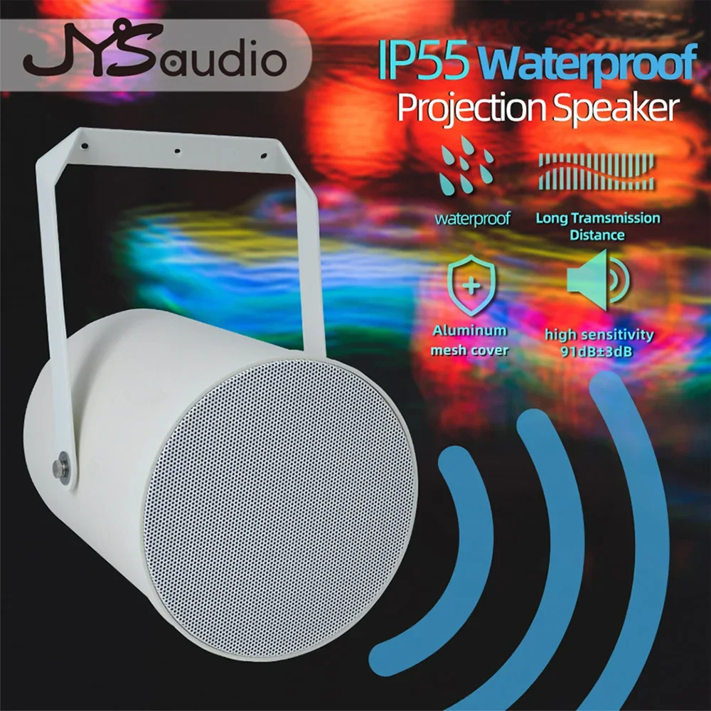 

Wall-mount speaker IP55 waterproof uni-directional projection speakeroutdoor audio speakers 24W 100V PA system input whit