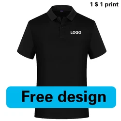 Summer Causal Polo Shirt Custom Logo For Men Women Printed Picture Embroidery Design Quick Drying Personal Staff Short Sleeve