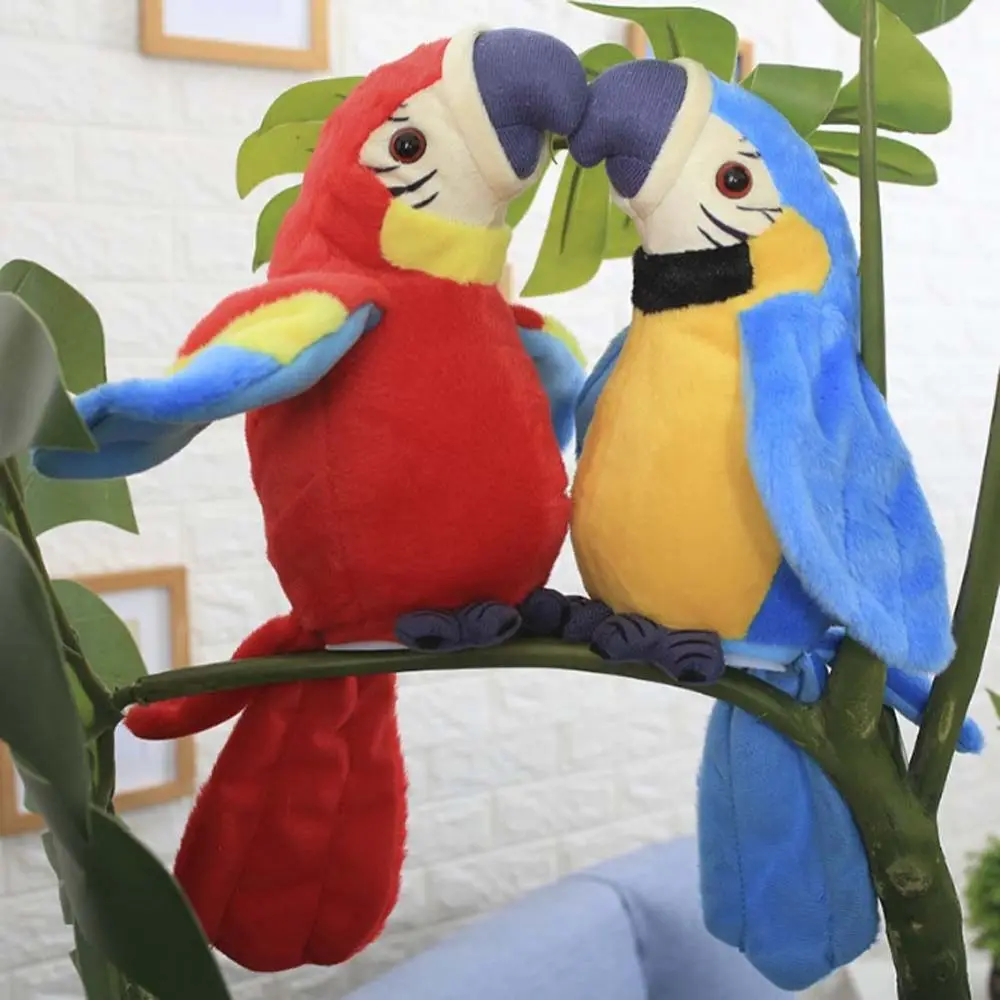 Recording Repeat Sofa Decoration Parrot Plush Doll Animal Stuffed Toys Talking Parrot Plush Toy Electronic Plush Stuffed Doll