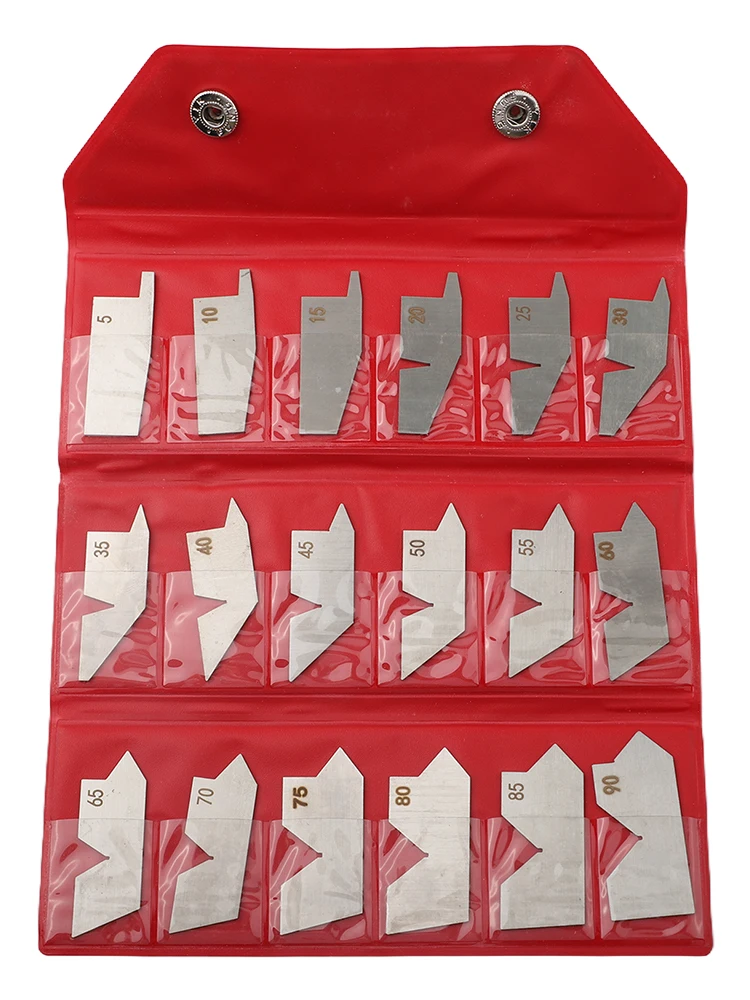 Professional Measurements As Pictured Angle Gauge Set Angle Checking Set 5-90 Degree Angle Gauges 8 Measuring Faces