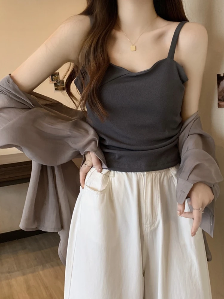 

Slimming Summer Outfit Set Women's plus Size Sweet And Spicy Style Tube Top Sun Protection Cardigan Shirt Two-Piece Set