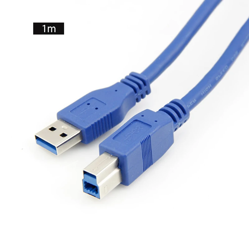 Câble d'imprimante USB 3.0 pour transmission de données, extension A/B, convertisseur de fil d'impression allergique, 1m
