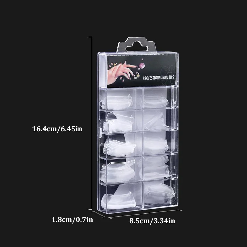 1 ボックス 100 個ネイルフォームフルカバー付け爪クイックビルディングモールドヒント偽爪整形拡張トップ金型アクセサリー