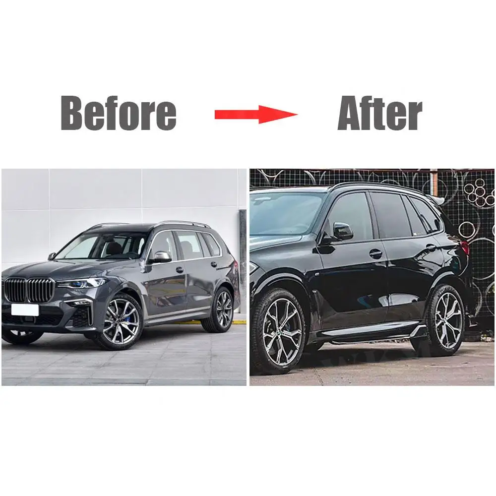 JIACHE Gloss Black Side Bumper Skirts Splitters Spoiler For BMW X7 G07 M Sport 2019-2021 Car Body Kits ABS Carbon Fiber