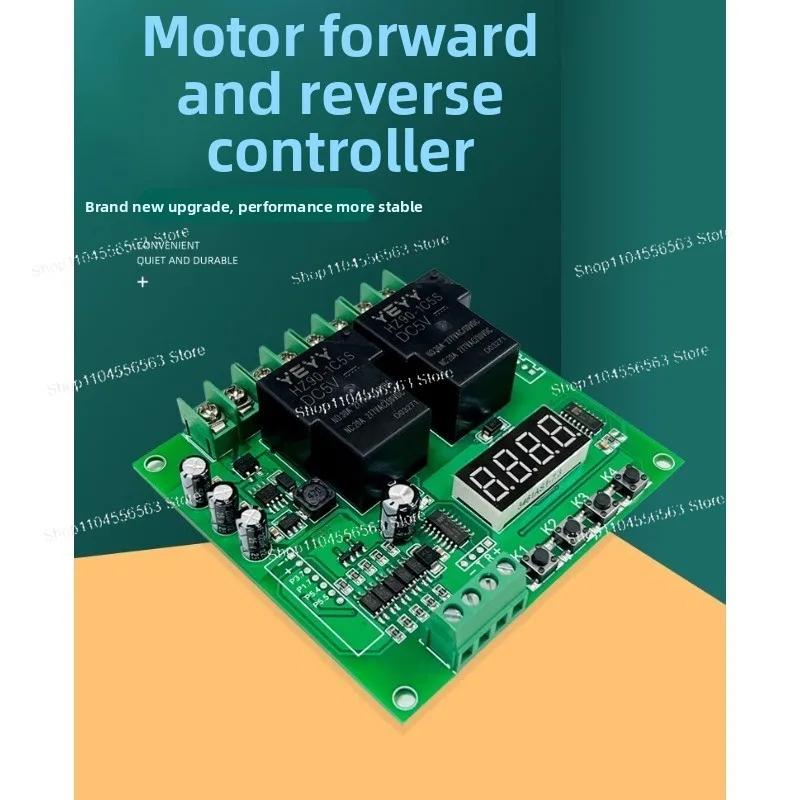 DC motor forward/reverse controller module - AC dual relay cycle control board (12V/24V/220V)