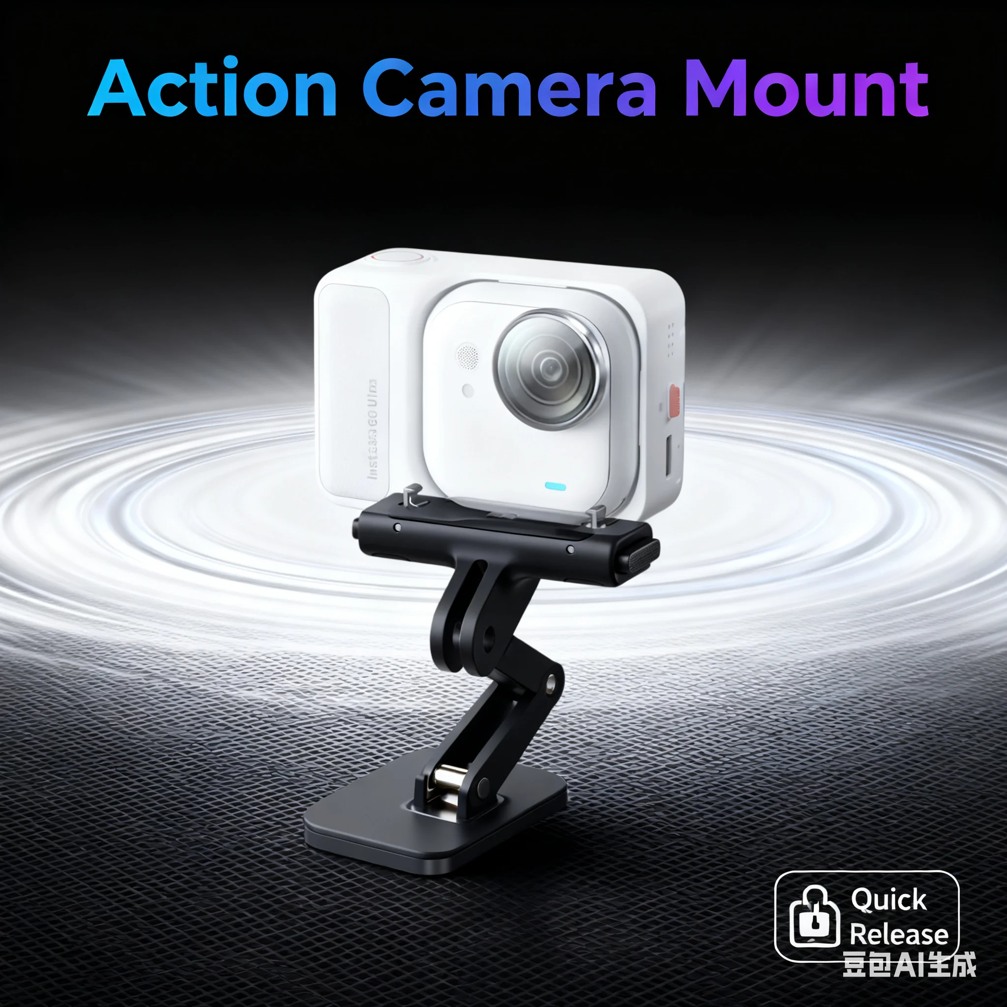 Quick Release Mount For Insta360 GO Ultra - Original, Magnetic Lock, 2-Prong Adapter, Secure Accessory