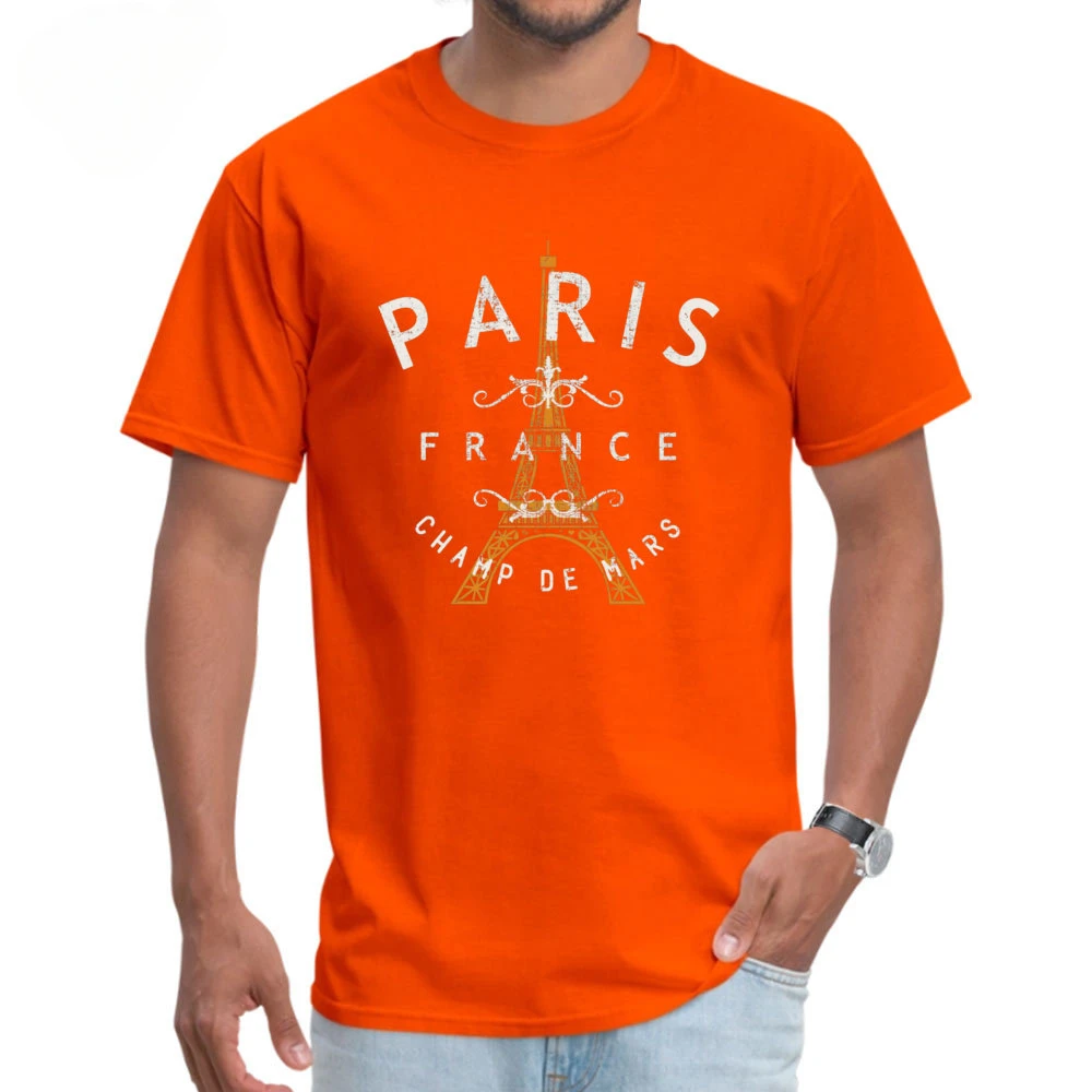 Camisa Paris France Men T-shirts 2019 Popular Thanksgiving Day Java Crew Neck Tops & Tees Mens Tshirt Slim Fit Shirts