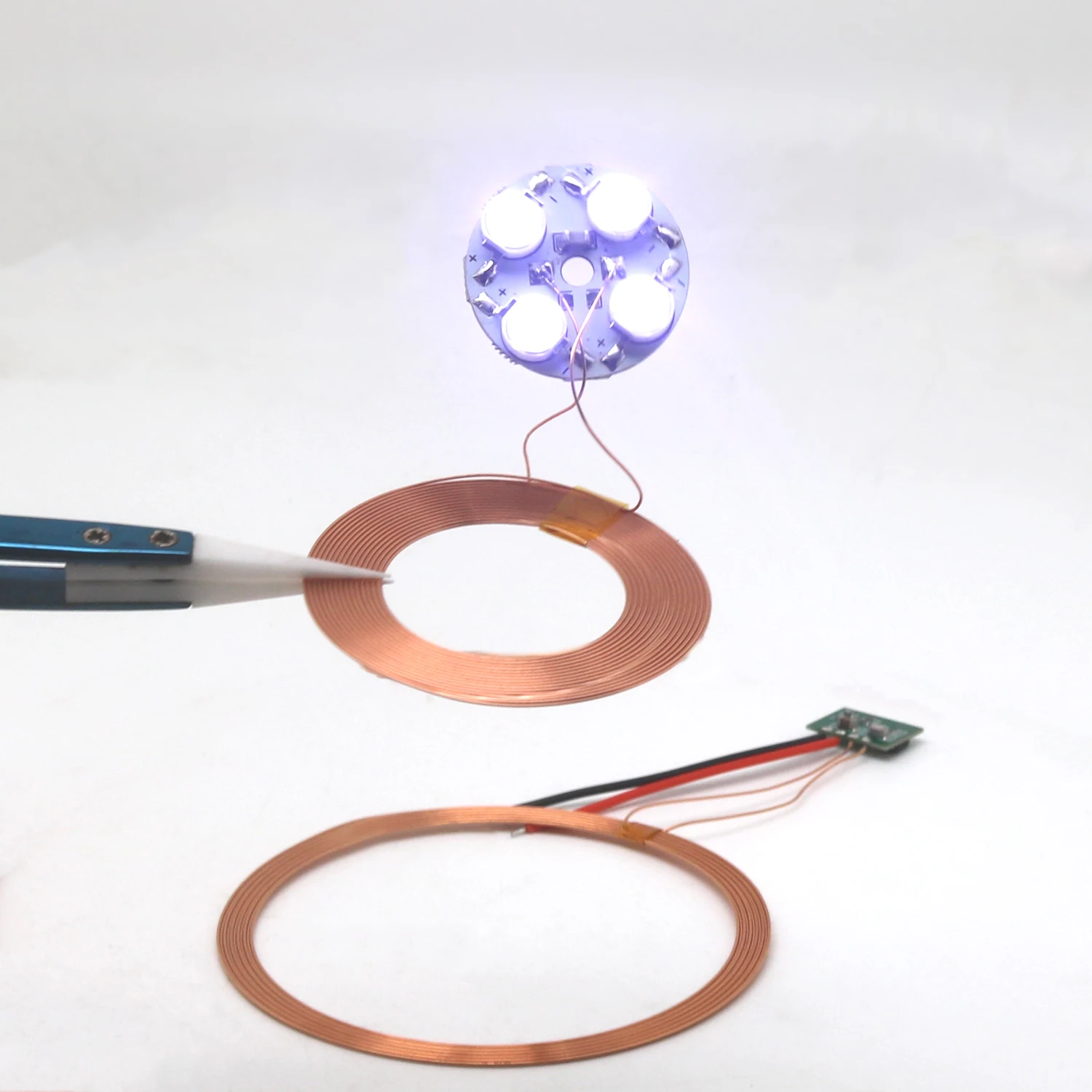 Модуль беспроводного источника питания Maglev DC 12 В - 0 ~ 80 мм, передатчик и приемник, световая катушка, индукционная левитирующая светодиодная лампа, декор своими руками