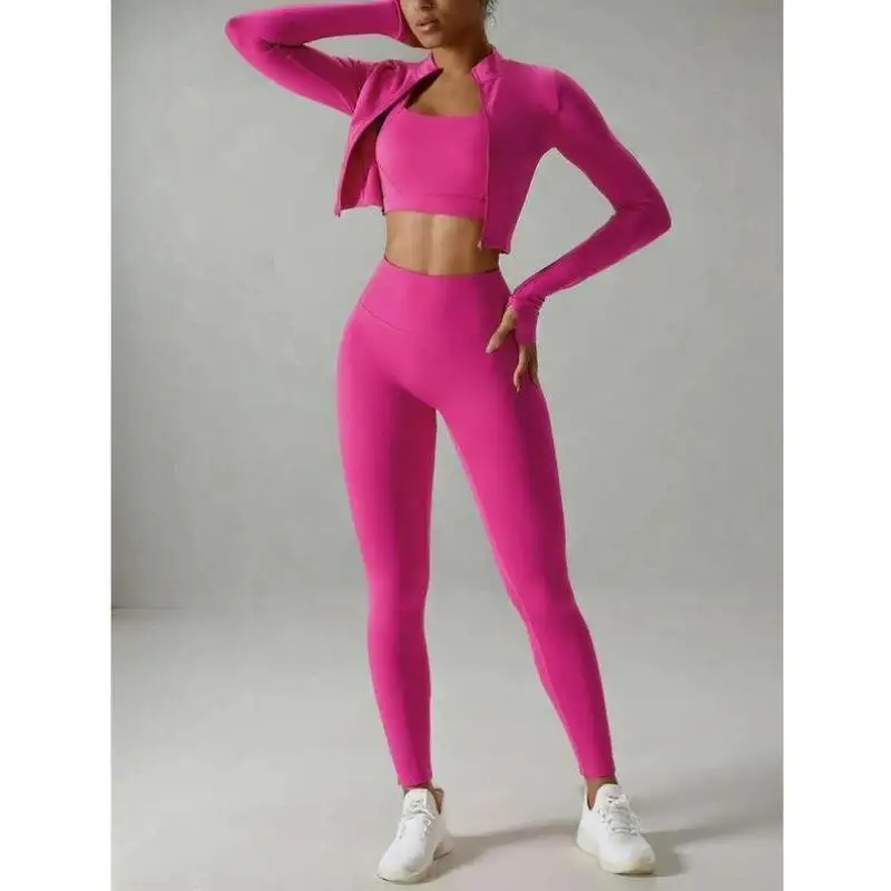 

New Cross Pure Color Casual Sports Women's Set Seven Sve Length Autumn Season Brand Unbranded PDK6302