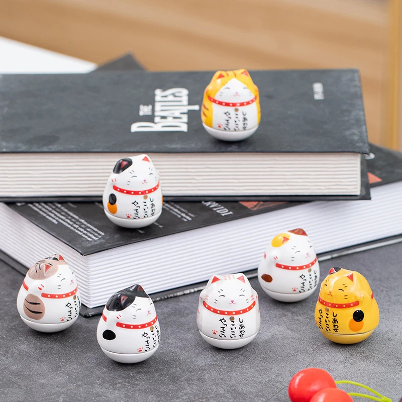 {بهلوان السيراميك حلية} اليابانية محظوظ القط بهلوان أوكوما الحرف الكرتون محظوظ القط مجوهرات المشهد ديكور المنزل محظوظ القط #2