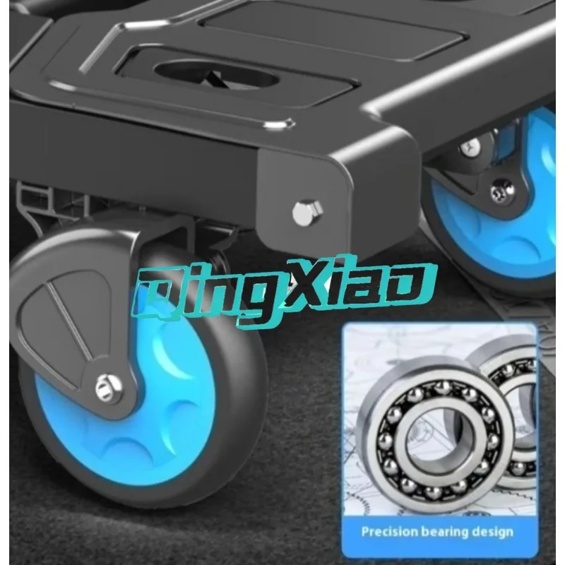 Folding Hand Truck Portable Utility Cart Lightweight Collapsible Trolley For Camping Grocery Shopping Moving Travel Outdoor Use